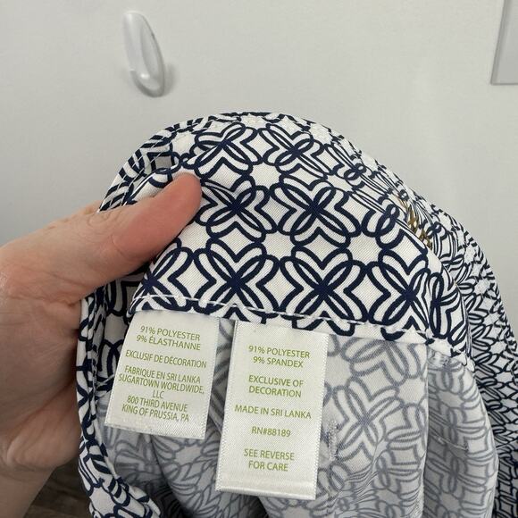 Lilly Pulitzer UPF 50+ Luxletic 28" Corso Kick Flare Pant Blue Preppy Womens 14 - Picture 7 of 8